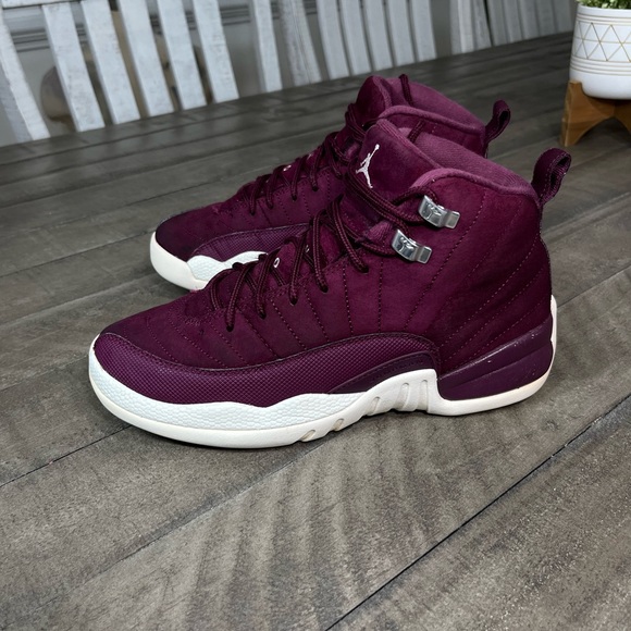 Jordan Shoes - Nike Air Jordan 12 Bordeaux Burgundy Sneakers Sz 8